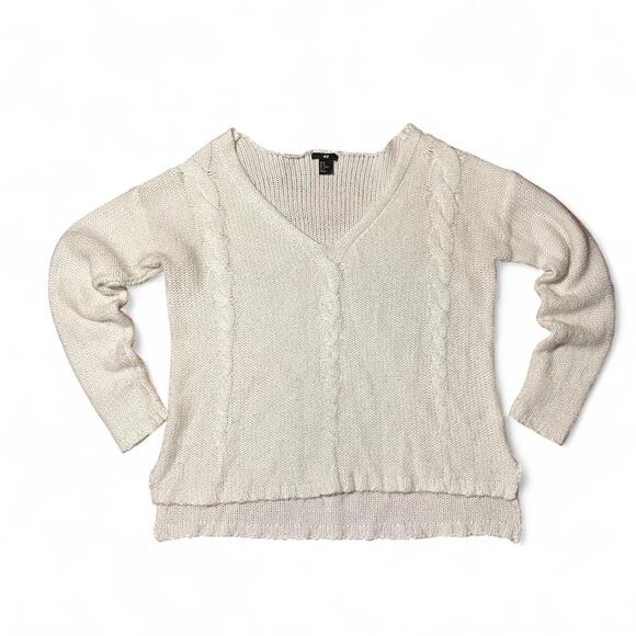 H&M Sweaters - H&M Cream V-Neck Women's Sweater